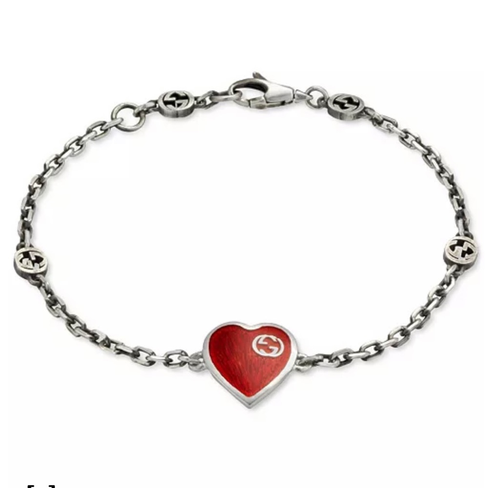 Gucci Heart bracelet with Interlocking G